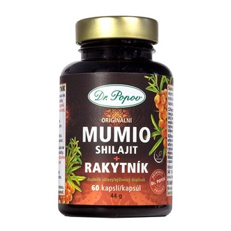 Mumio  s rakytníkem, 60 kapslí Dr. Popov Mumio  s rakytníkem, 60 kapslí Dr. Popov