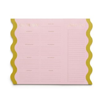 Planer posiłków z magnesem - Pink & Chartreuse