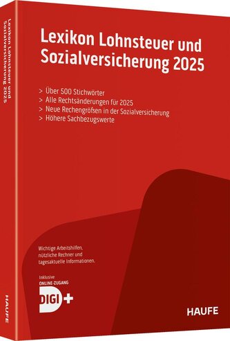 Lexikon Lohnsteuer und Sozialversicherung 2025 plus Onlinezugang