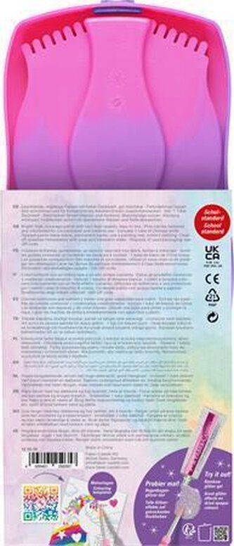 Vodové barvy "Unicorn", růžová, 12 barev, 1x bílá temperová barva + nálepky,  FABER-CASTELL 125035