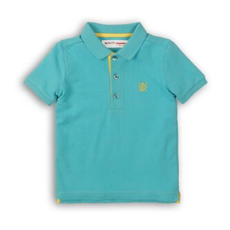 Tričko chlapecké Polo s krátkým rukávem, Minoti, 1POLO 10, tyrkysová - 122/128