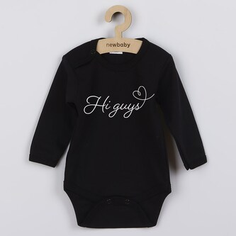 Dětské body s potiskem New Baby Hi guys - velikost 62 (3-6m)