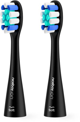 Niceboy ION Sonic Lite toothbrush heads 2 pcs Soft black