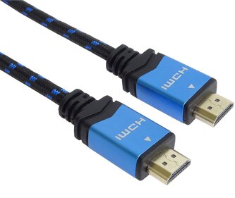 PremiumCord Ultra HDTV 4K@60Hz kabel HDMI 2.0b kovové+zlacené konektory 0,5m  bavlněné opláštění kabelu