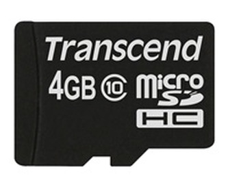 Transcend MicroSDHC karta 4GB Class 10, bez adaptéru