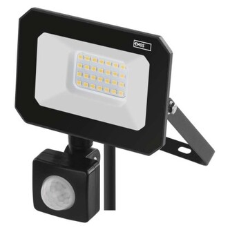 EMOS LED reflektor SIMPO s pohybovým čidlem, 20 W, černý, neutrální bílá