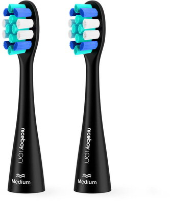 Niceboy ION Sonic Lite toothbrush heads 2 pcs Medium black