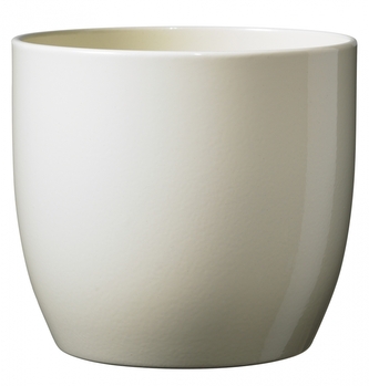 Keramický květináč Basel lesklý 16 cm vanilka, 2. jakost