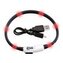 Flamingo LED světelný obojek pro kočky černý obvod 20-35cm