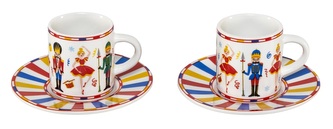 Bialetti set 2 šálků s podšálky Louskáček