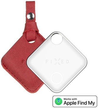 Fixed pouzdro case for Tag z pravé hovězí kůže s Tagem, červené