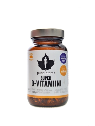 Puhdistamo - Super Vitamin D 4000iu 60 kapslí