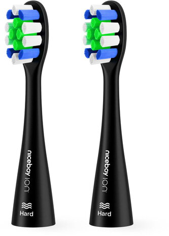 Niceboy ION Sonic Lite toothbrush heads 2 pcs Hard black