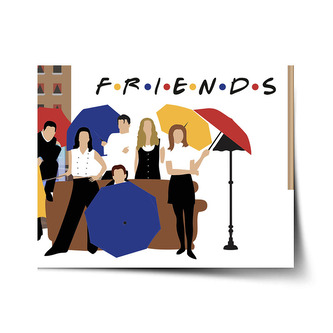 Plakát Seriál přátelé FRIENDS Gauč u fontány: 60x40 cm