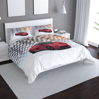 Povlečení Ferrari Závodní vlajka: 140x220 / 90x70