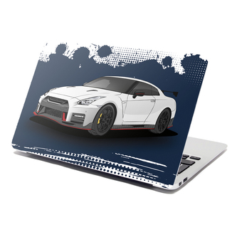 Samolepka na notebook Nissan GTR 35 Modrý: 29x20 cm