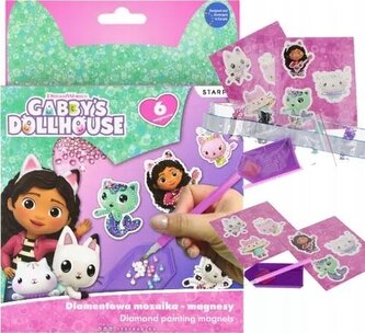 Diamentowa mozaika magnetyczna. Koci domek Gabi