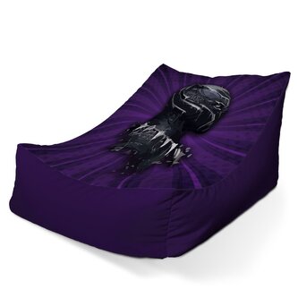 Dětský sedací vak Lounge BLACK PANTHER z profilu Fialový: 80 x 95 x 50 cm