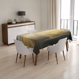 Ubrus Křídlo letadla nad mraky: 90x90 cm