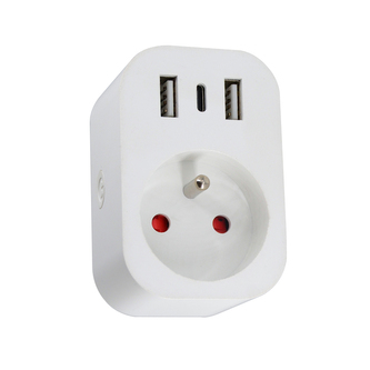 Immax NEO Smart vnitřní zásuvka s kolíkem, typ E, 2xUSB, 1xUSB C , Zigbee Immax NEO Smart vnitřní zásuvka s kolíkem, typ E, 2xUSB, 1xUSB C , Zigbee