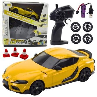 Auto Sportowe RC z wymiennymi kołami żółte
