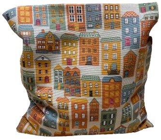 Špaldový polštářek DOMKY – 30x30 bez bylinky Špaldový polštářek DOMKY – 30x30 bez bylinky