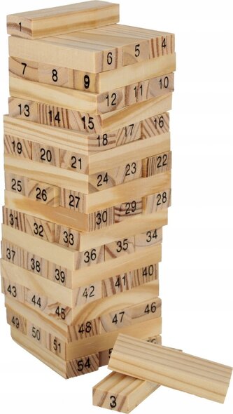 Gra. Wieża drewniana. Cyfry