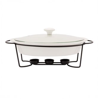 REGULAR NACZYNIE DO ZAPIEKANIA OWALNE 1,5 L NA PODGRZEWACZU W KOLORZE CZARNYM NEW