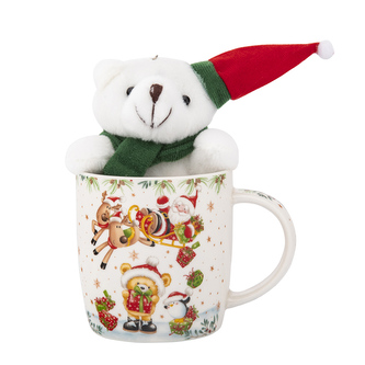 KUBEK SANIE MIKOŁAJA NBC 400ML Z MASKOTKĄ COLOR BOX