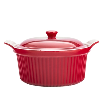 RED CHILLI NACZYNIE CERAMICZNE DO ZAPIEKANIA Z POKRYWKĄ 27,5X22,5X12 CM 2,2 L W OPASCE