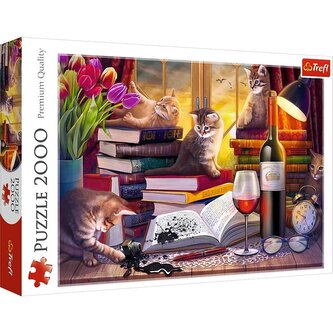 Puzzle 2000 Koci wieczór TREFL