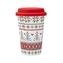 KUBEK STOŻEK WYSOKI NBC 390 ML Z SILIKONOWĄ POKRYWKĄ DEK. SCANDI RED