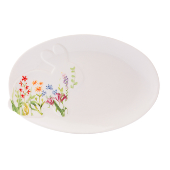 PRZEBUDZENIE NATURY NACZYNIE OWALNE Z ZAJĄCEM NBC 22,5X15X2 CM