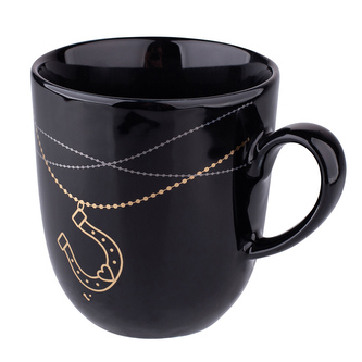 FORTUNA KUBEK 350ML CZARNY DEK. PODKOWA