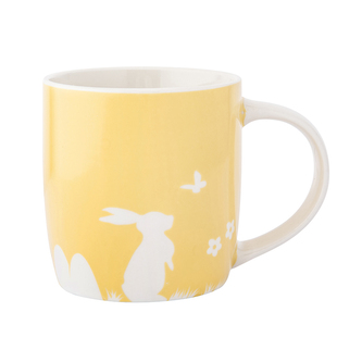 KUBEK BARYŁKA SZEROKA NBC 360 ML DEK. ZAJĄCZEK Z MOTYLEM ŻÓŁTY