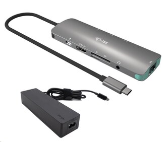 i-tec USB-C Metal Nano Docking Station 4K HDMI LAN with Power Delivery 100 W + Charger 100W