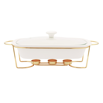 REGULAR NACZYNIE DO ZAPIEKANIA PROSTOKĄTNE 1,8 L NA PODGRZEWACZU W KOLORZE ZŁOTYM NEW