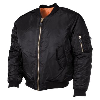 Bunda pilotní MFH MA1 - černá, 3XL