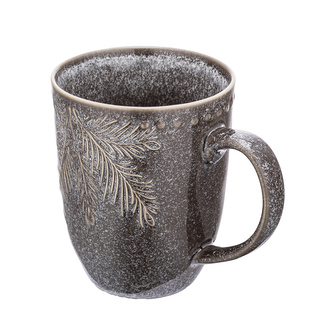 SOSNOWY LAS KUBEK CERAMICZNY BARYŁKA 420 ML GRAFITOWY