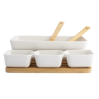 REGULAR KPL. SALATERKA I 3 MISECZKI NBC NA BAMBUSOWEJ PODSTAWIE NEW