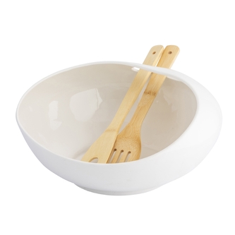 REGULAR SALATERKA NBC 30,5 X 30,5 X 14,5 CM Z BAMBUSOWYMI ŁYŻKAMI NEW