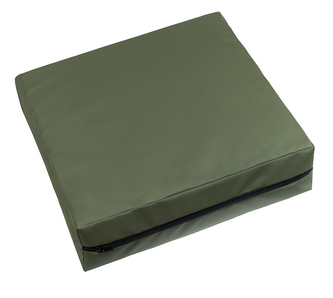 Sedák nepromokavý - khaki - 40x40x10 cm - potah na zip