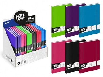 Blok s gumkou A5 linka, 100 listů, mix