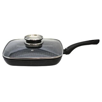 Belugo Grilovací pánev se skleněnou poklicí a aroma úchytem 28x28 cm ELO 59828