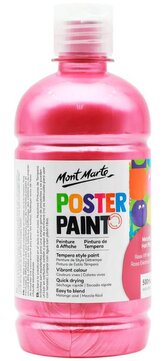 Mont Marte temperová barva, 500ml, METALLIC růžová (Metallic Hot Pink)