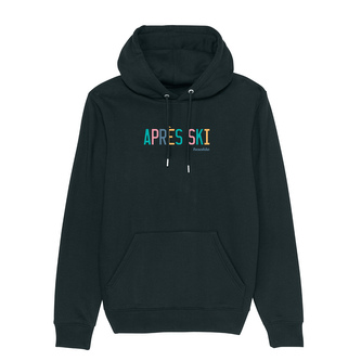 Mikina Apres Ski rainbow černá Černé S