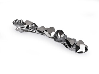 Francouzská spona do vlasů srdce - 1 ks - 2 black diamond
