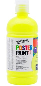 Mont Marte temperová barva, 500ml, FLUO žlutá (Fluoro Yellow)