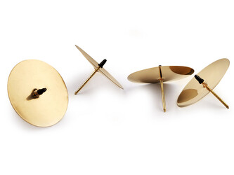 Bodce na svíčky Ø6 cm - 4 ks - 2 zlatá sv.