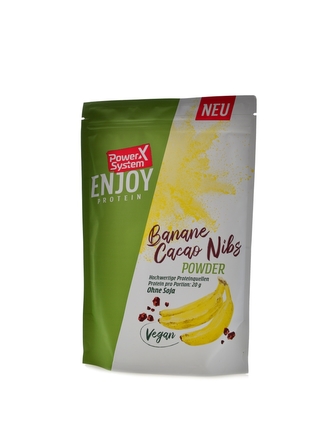 PowerSystem - Enjoy protein vegan 360 g - baná kakao nibs